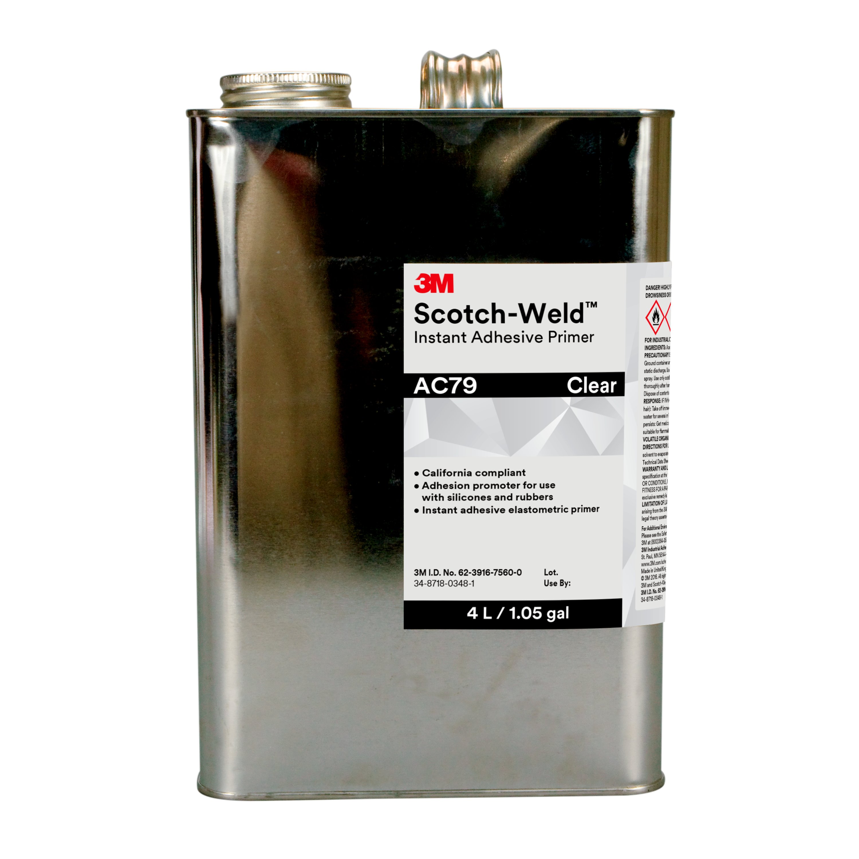 3M™ ScotchWeld™ Instant Adhesive Primer AC79, 4 L can, 1 per case