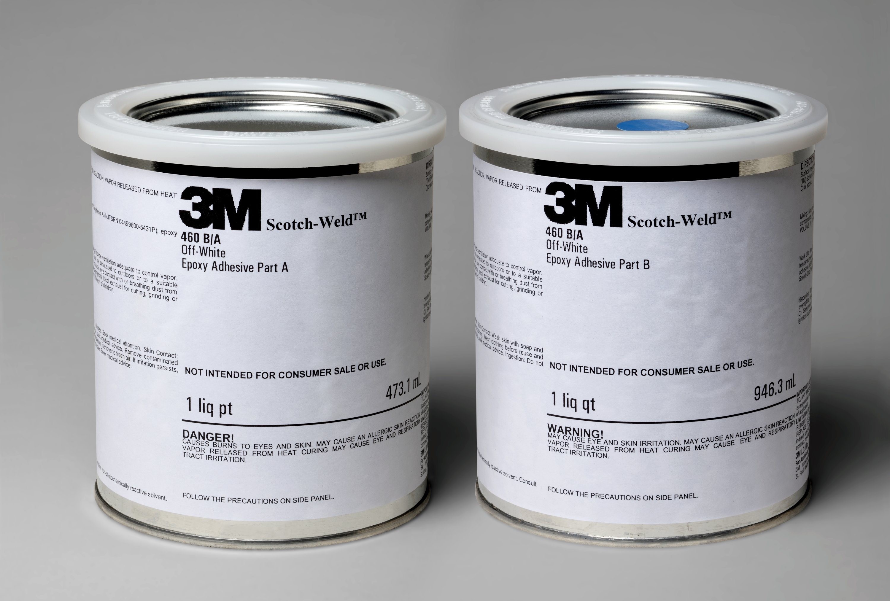 3M™ Scotch-Weld™  Epoxy Adhesive DP460 exhibits excellent shear and peel strength along with good impact durability.