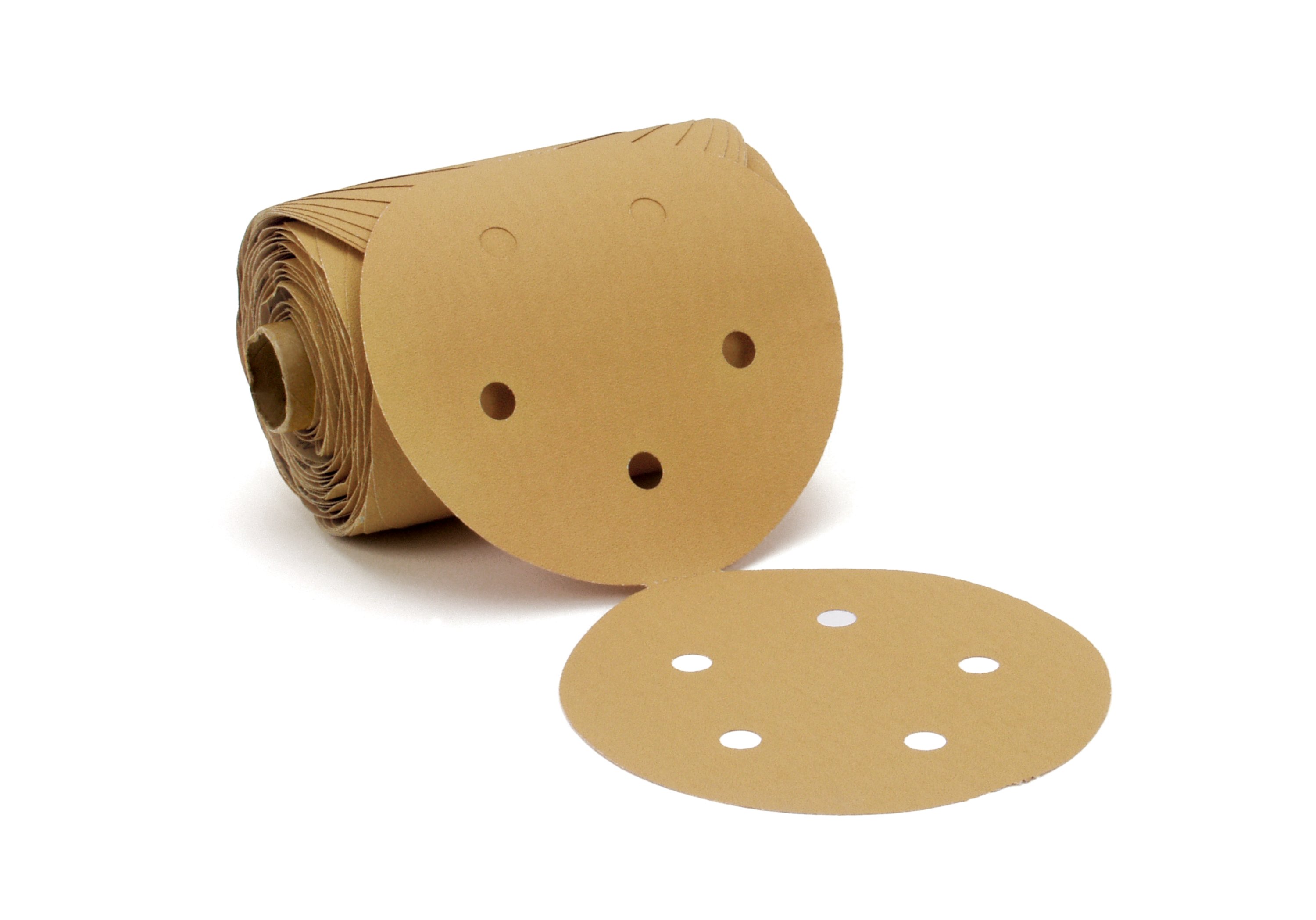 3M™ Stikit™ Paper Disc Roll 236U, 5 in x 5 holes, P320 grit, C-weight, D/F,  Die 500FH, 100 discs per roll, 4 rolls per case