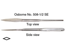 C.S. Osborne 5" Spring Eye Straight Pack Needle 5 Gauge with Cutter #508-1/2 SE 5-5